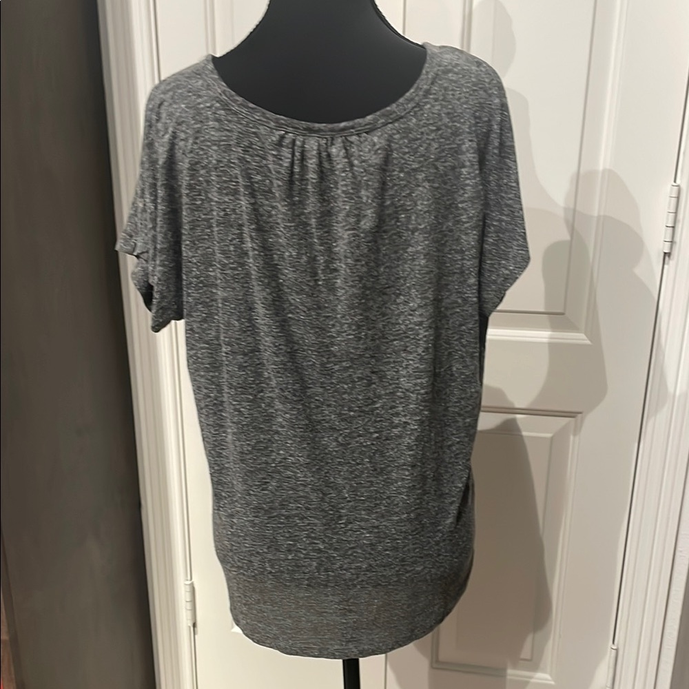 Old Navy Gray Button Down Relaxed Top (B) - Picture 4 of 5